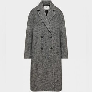 Aritzia & Babaton The Slouch Herringbone Double-Breasted Pea Coat. L size.